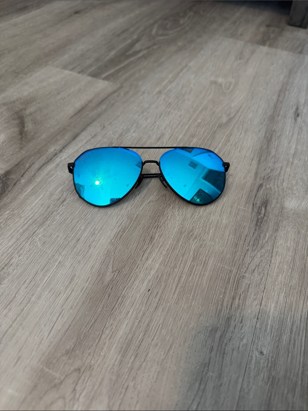 Kids Blue Mirrored Aviator Sunglasses
